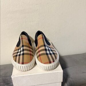 Burberry Classic Check Slip-On Sneakers | Kids Size 32